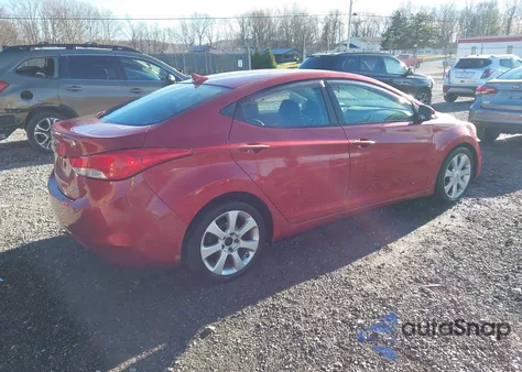 2013 Hyundai Elantra Limited from USA, damaged, VIN 5NPDH4AE1DH314535